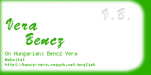 vera bencz business card